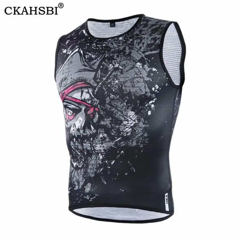 

CKAHSBI Printed Tops Men Summer Cycling Vest Bicycle Undershirt Quick Dry Bike Sports Vests Outdoor Cycling Sleeveless Jerseys