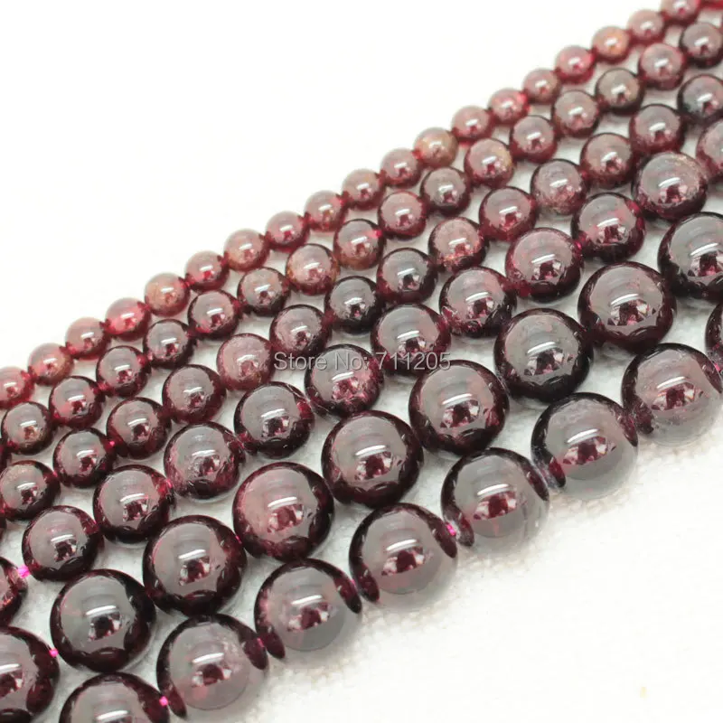 

Wholesale Natural Red Garnet 4,5,6,7,9,10mm Round Loose Beads 15"/38cm per strand ,For Jewelry making, can mixed wholesale!