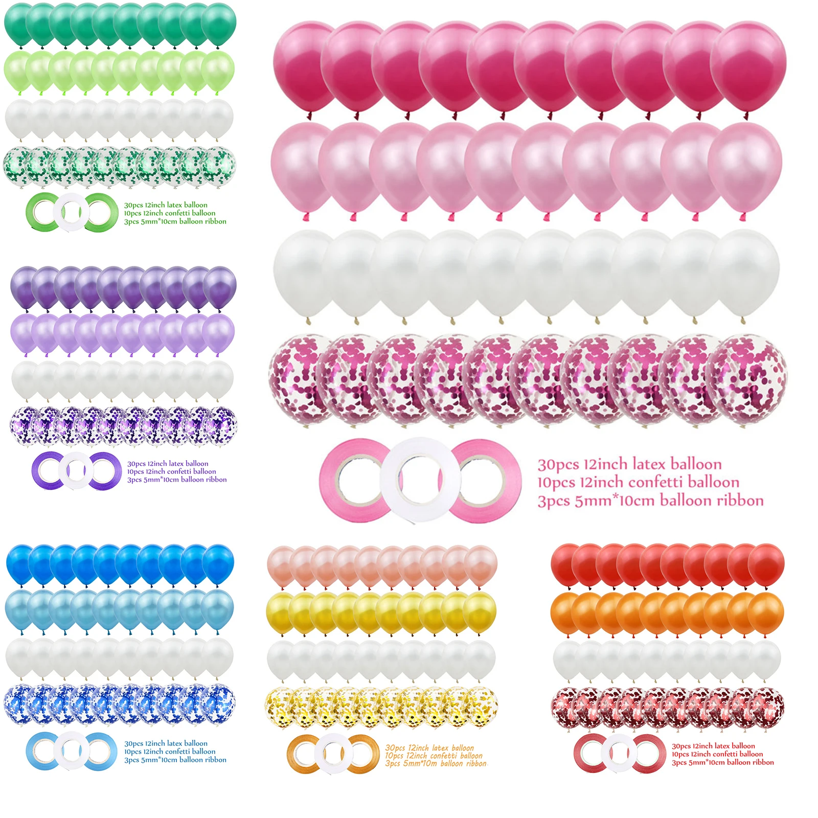 40pcs Happy Birthday Weeding Baby Shower Decorations Party Latex Balloons 10-inch Blue Pink Confetti Balloons Party Favors