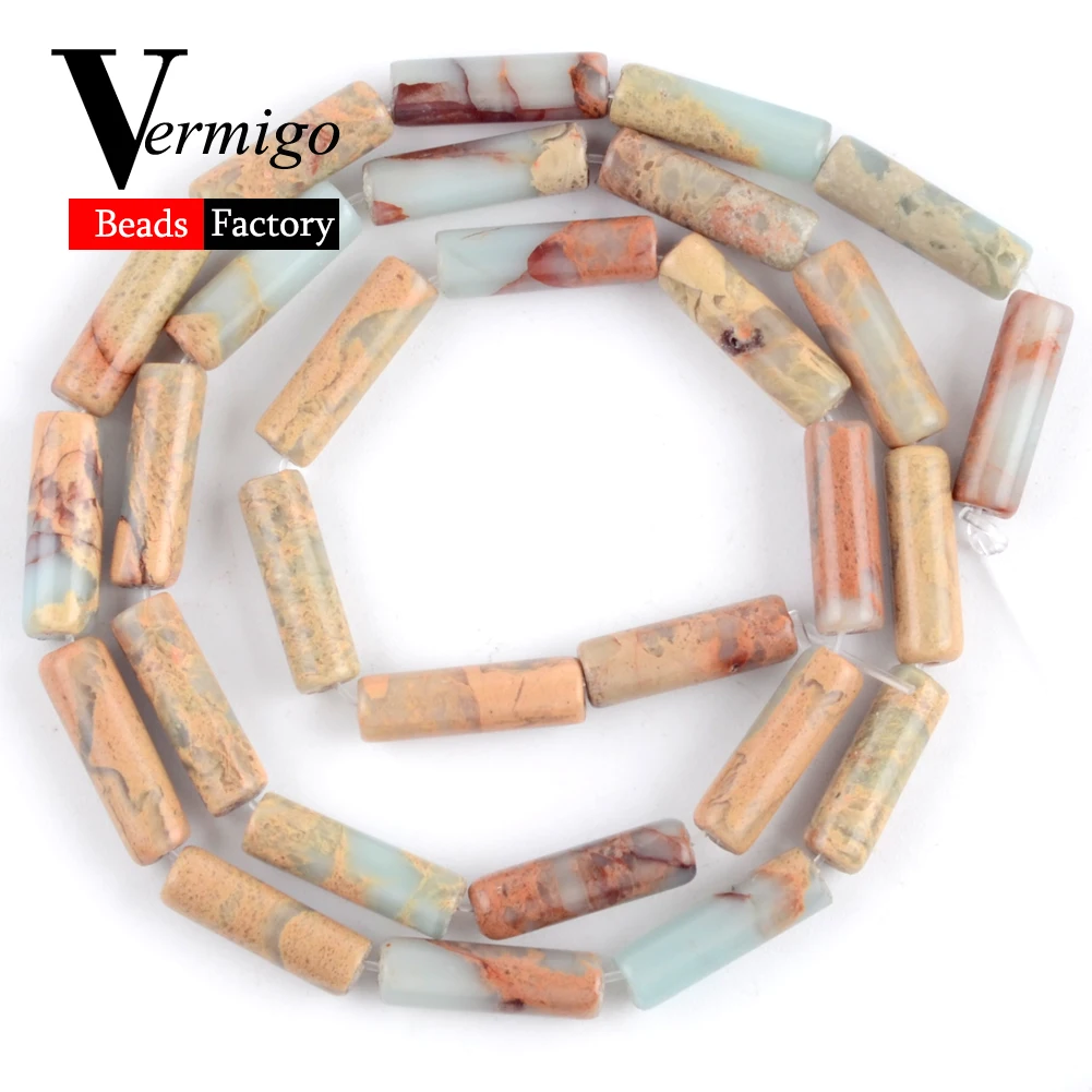

Natural Shoushan Stone Column Beads For Jewelry Making DIY Necklace Bracelet Pendant Spacer Loose Beads 4mm*13mm 15" Wholesale