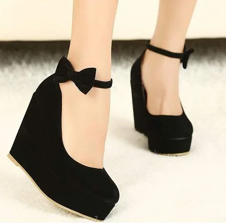 closed toe high heel wedges