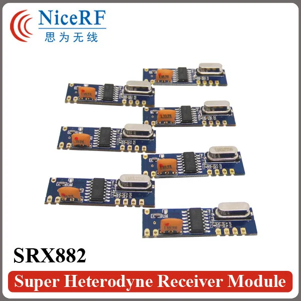 

6pcs/Pack NiceRF SRX882 Super Heterodyne 315MHz ASK Receiver Module with spring antenna
