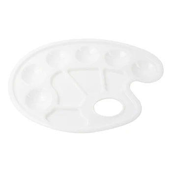 

Professional Paint Tray Palette 10-grid Thumb Hole, White