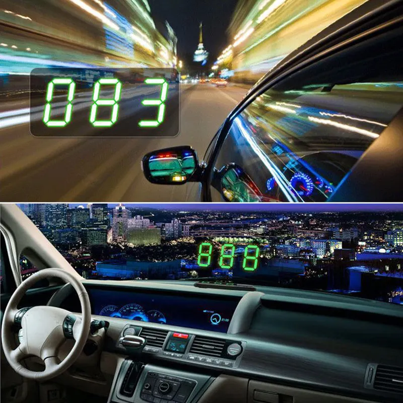Универсальный Автомобильный GPS измеритель скорости HUD Дисплей Цифровой