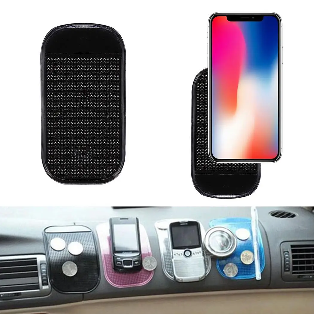 

Reusable Sticky Pad Car Anti-Slip Phone Black Mat Antiskid Holder For Phone