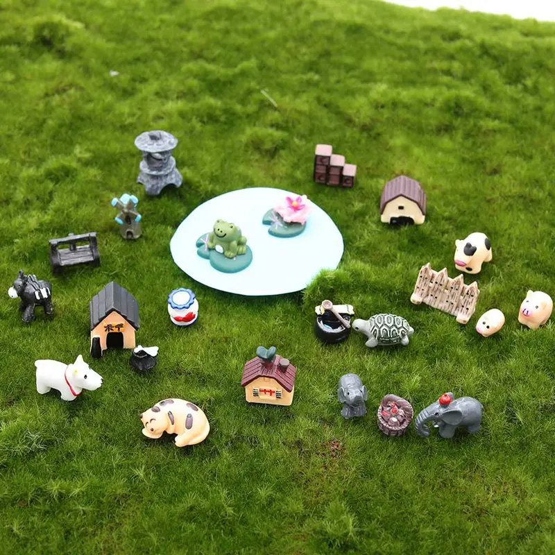 

Garden Miniatures Set 3 Pcs Beauty Fairy 8 Styles Cartoon Anime Frog&Lotus Leaf&Flower DIY Figurines Crafts Micro Landscape