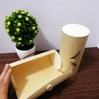 

Cylinder Round Wooden Storage Box for Musical Instruments Saxofone Mouthpiece Packing Box Toys Gift Box Organizer 16*7.5cm 2PCS