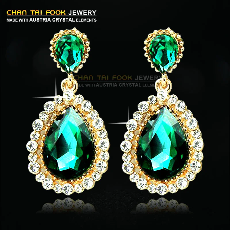 

IREACESS New Design Water Drop Dangle Earrings SWA Element Austrian Crystal Wedding Earrings For Women Fashion Jewelry