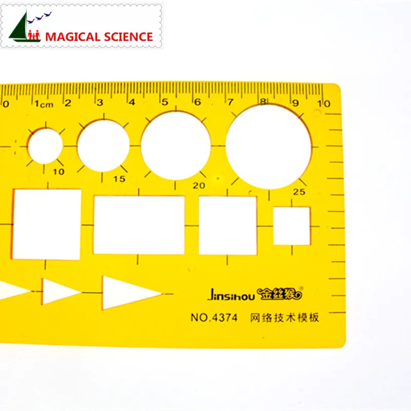 plastic Network Technology Template drawing design ruler for students Flexible Web graphic design tools JSH4374 - 5