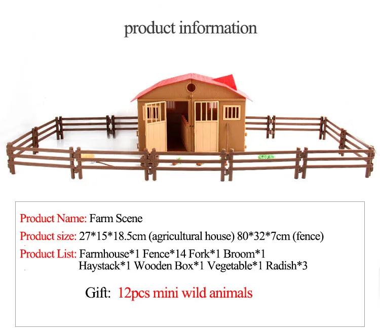 Моделирование игровой модели фермерский дом модель детский игровой дом игрушка птица животное Модель сцена модели игрушки для детей
