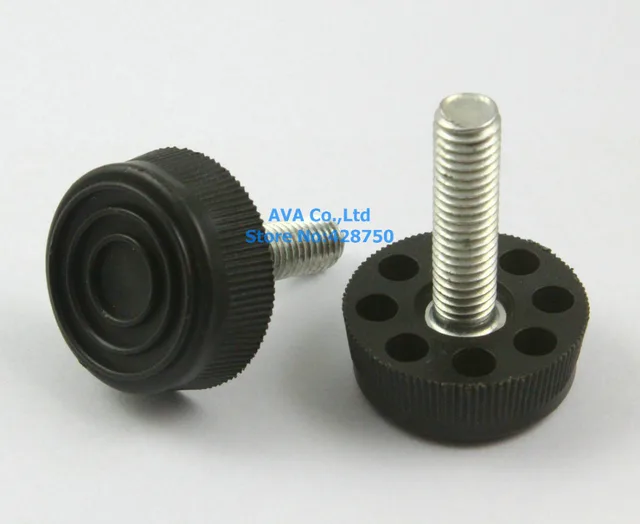 20 Schwarz M8x28mm Schraube, 30mm Basis Verstellbare Möbel Bein Tisch