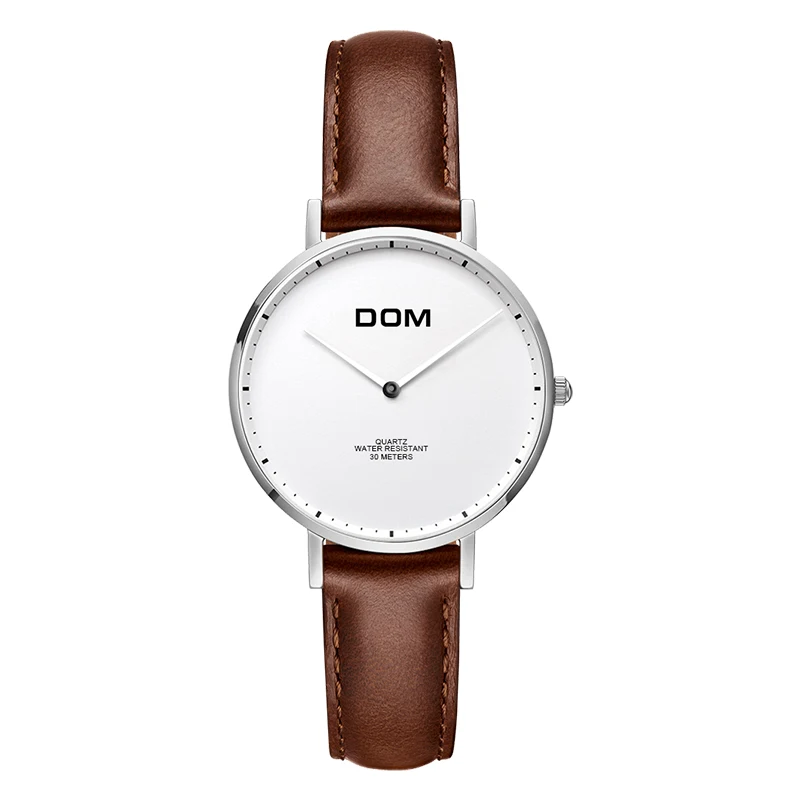 

DOM Women Watches New Top Brand Luxury Casual Simple Quartz-watch Leather Strap Lady Watch for Women Relogi Feminino Reloj Mujer