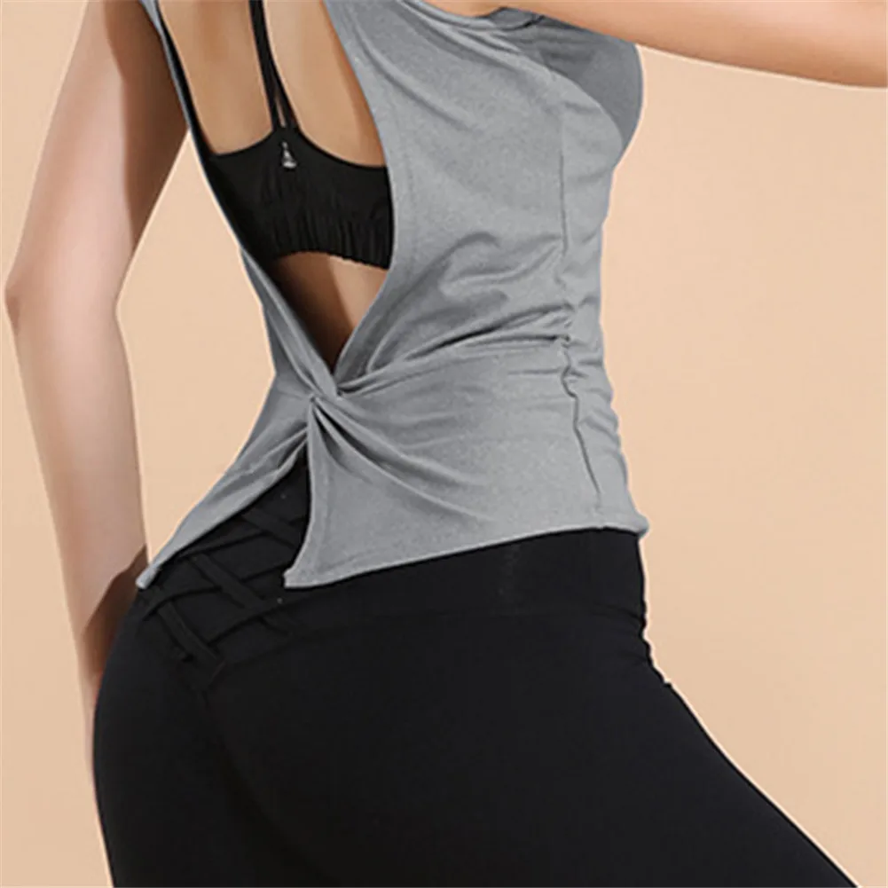 Женская спортивная одежда без рукавов дышащая быстросохнущая Йога Топы для фитнеса KH889