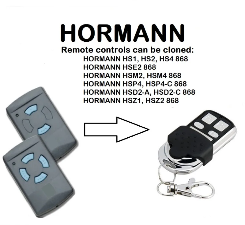 

HORMANN HSM2, HSM4 868 Universal Remote Control Duplicator 868.35MHz