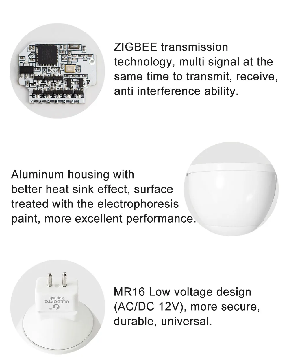 ZIGBEE MR16 Светодиодный прожектор 4 Вт RGBCCT светодиодный лампочка DC 12 В умная точечная лампа работает с ZIGBEE 3,0 шлюз Amazon Echo Plus