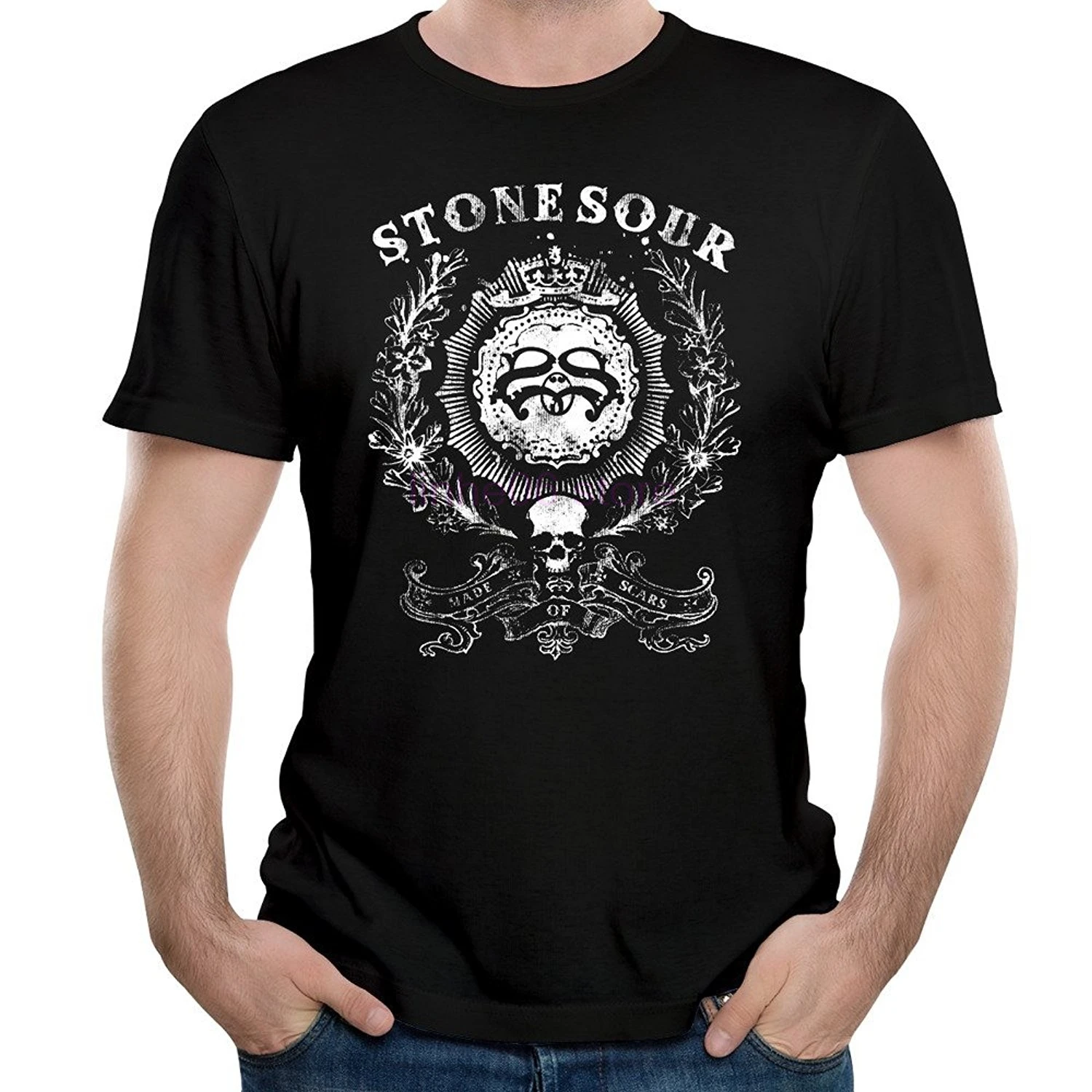 Новый Stone Sour Логотип рок-группы Для мужчин, комплект из черной кофты с длинным рукавом и Размеры S-3XL модный принт футболка Большие футболки