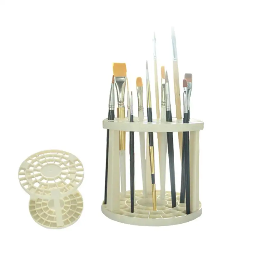 

49 Holes Makeup Brush Organizer Plastic Artist Multi Hole Paint Brush Orgainzer Holder2U101