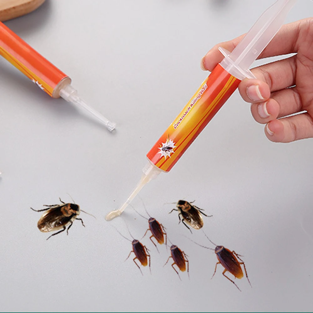 

2019 Cockroach Stronger Killer Roach Bait Gel Poison Home Kitchen Syringe Repeller
