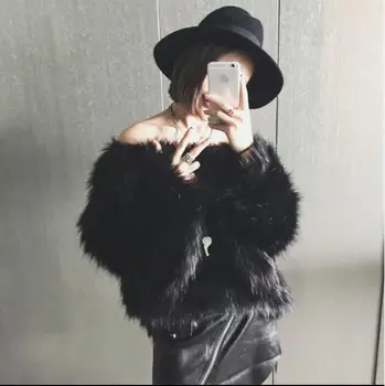 

2017 new Korean imitation fur coat plush fox female strapless head style fashion temperament fur coat