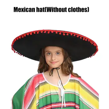 

Mexican Carnival Hat Cosplay Prop Colorful Mexican Hat for Halloween Masquerade Party birthday party Tabletop Party Supplies