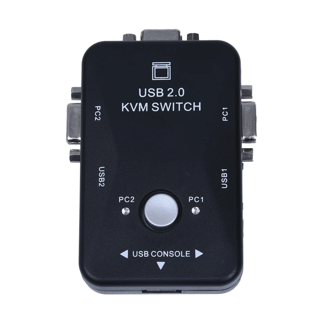 Все-в-одном мини 2 порта KVM ручной переключатель коробка адаптер w USB разъем