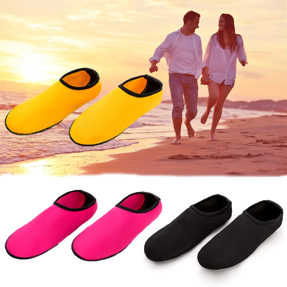 

2019 Summer Water Shoes Unisex Solid Quick Dry Anti Slip Beach Sock Shoes Scuba Boot Simming Snorkeling Elastic Sports Shoes D40