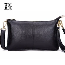 Soft Genuine Leather Women Clutch Bags Real Skin Cowhide Envelope Small Shoulder Organizer Purse Eevening Party Ladies Wristlet