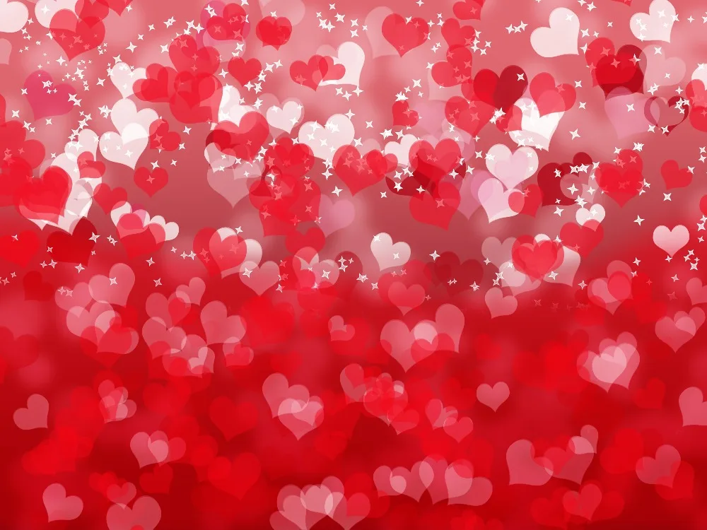 

Valentine's Red Heart Backgrounds for sale High-grade Vinyl cloth Computer printed children photo backdrop