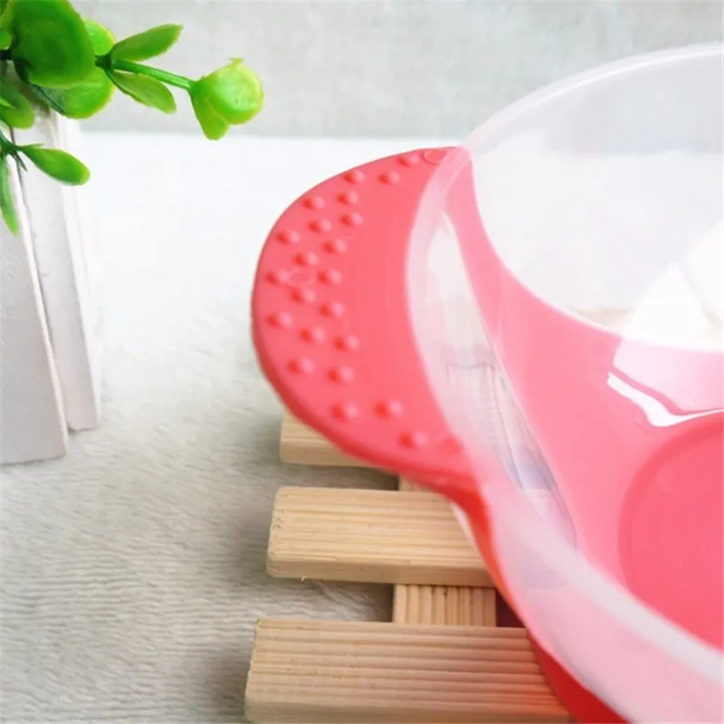 Baby Feeding Tableware Children Plate Sucker Bowl Toddler Baby Kids Child Feeding Lid Training Bowl with Spoon Cartoon Binaural 5