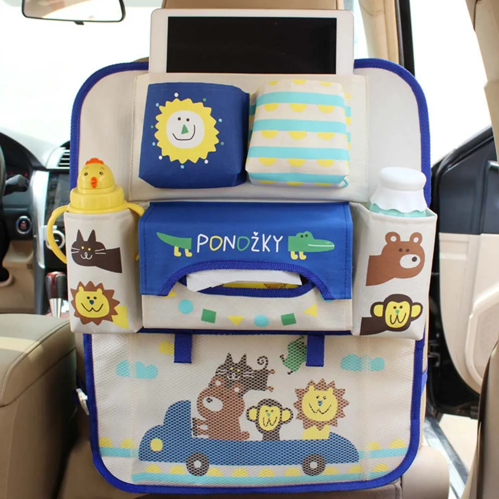 Симпатичная сумочка для хранения на заднем сиденье автомобиля, органайзер для детской коляски, аксессуары для детской коляски, автомобильные аксессуары для интерьера