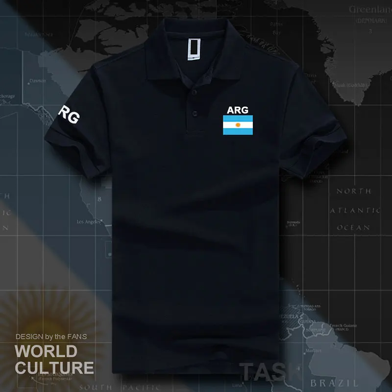 Argentina Argentine мужские рубашки поло с коротким рукавом, белые бренды, с принтом для страны, хлопок, национальная команда, флаг, новая мода, AR - Цвет: polo-Navy