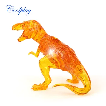 

50PCS DIY 3D Dinosaur Deluxe T-Rex Puzzles Jigsaw Funny Assembly Crystal Dinosaur Model Toys For Children Birthday Gifts }