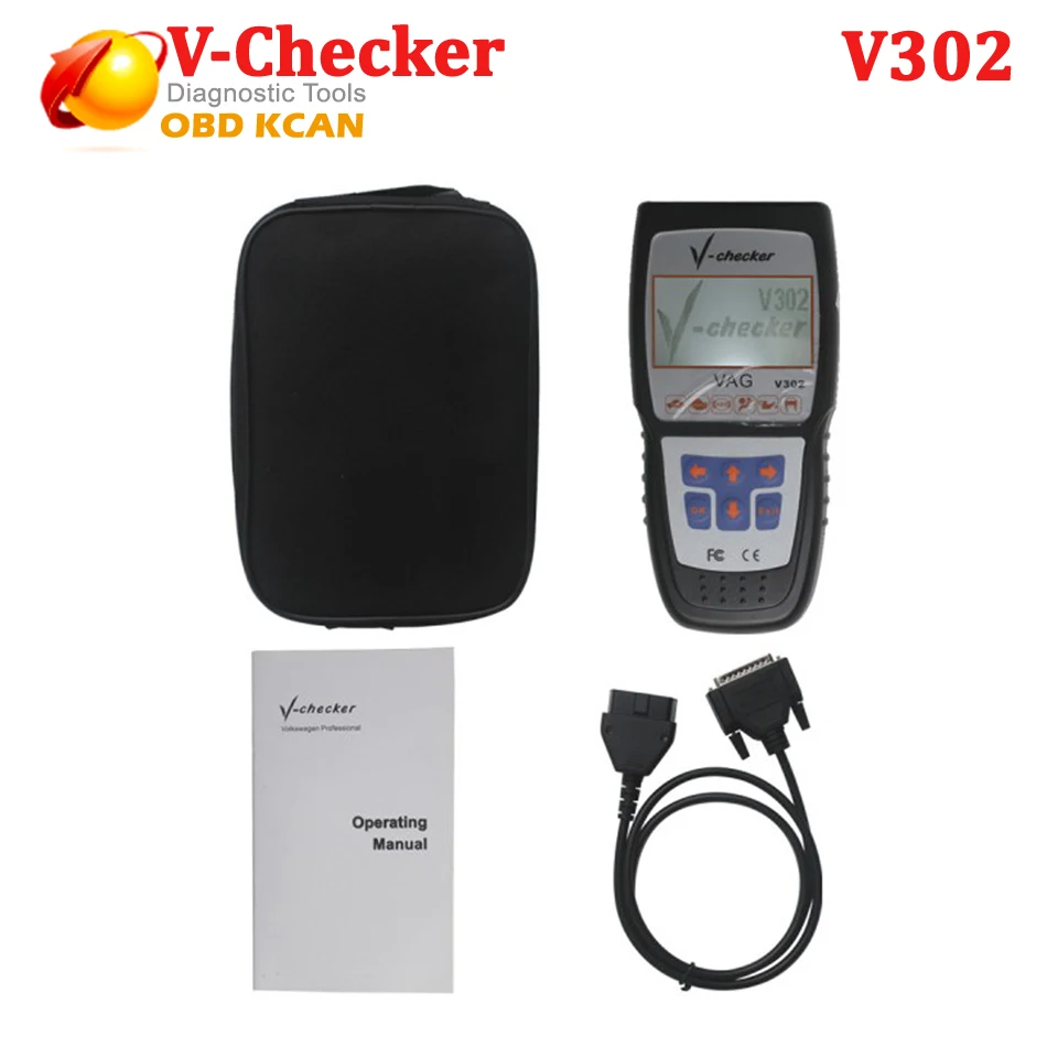 

New V-CHECKER V302 VAG Professional CANBUS Code Reader V302 VCHECKER code reader free shipping