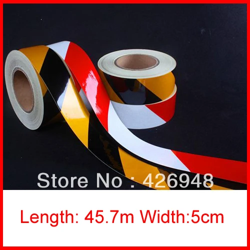 5cm width Reflective warning tapes,safety warning tapetum lucidum,Wall