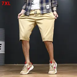 Большие размеры XL, повседневные шорты, очень большие летние шорты, мужские шорты больших размеров с эластичной резинкой на талии