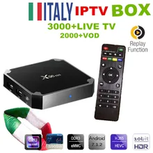 Italy IPTV Box X96mini Android Box 7 WIFI 4K HD Smart TV Box Player + 5000 Europe Spain Denmark Germany Turkey UK Italian IPTV
