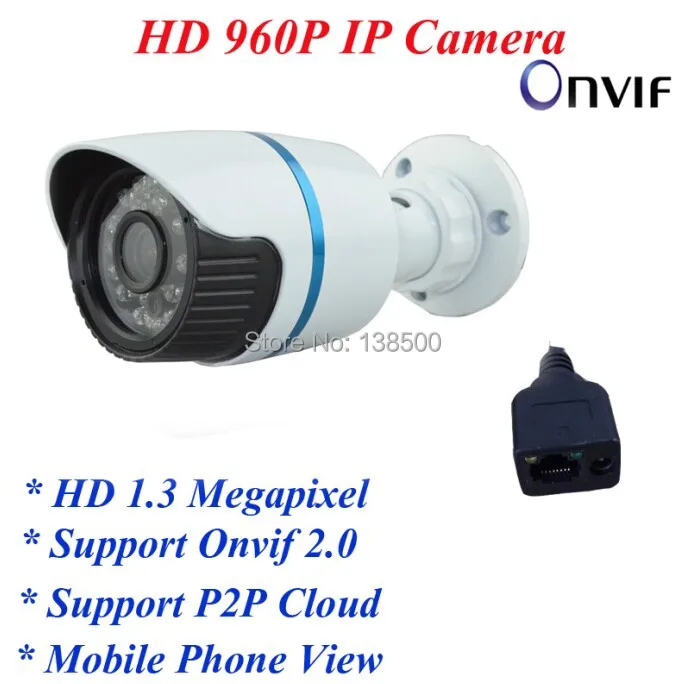 

Free Shipping Wholesale 1.3MP 960P IP Camera Network P2P Onvif Outdoor Security Waterproof IR Night Vision Mobile Phone View
