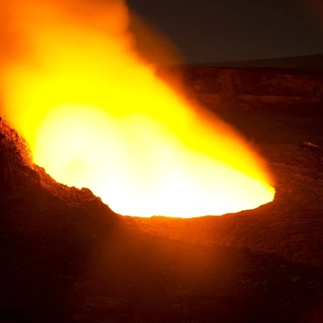 Halema'uma'u Crater of Kilauea Volcano  Big Island of Hawaii Poster Print (34 x 22)