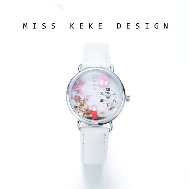 Miss Keke 2018 новый дизайн глина милый подарок Женева детское платье часы для девочек
