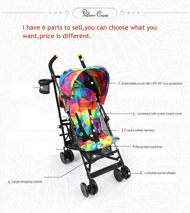 silver cross replacement hood