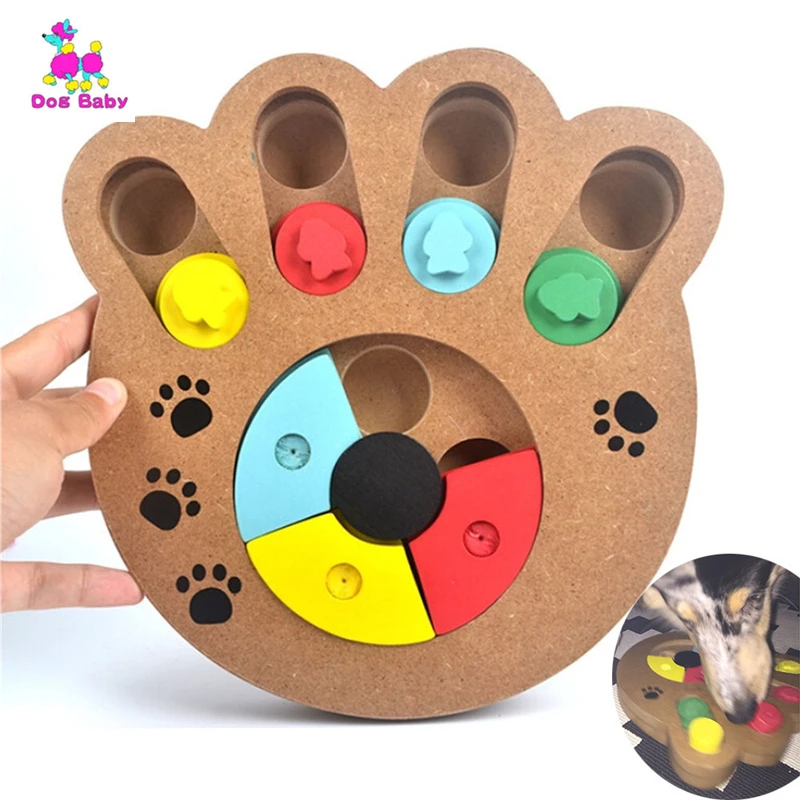 1 интерактивные игрушки для собак и кошек Еда лечение деревянные игрушки собаки Экологичные щенок любимая игрушка Обучающие Pet Кость лапа