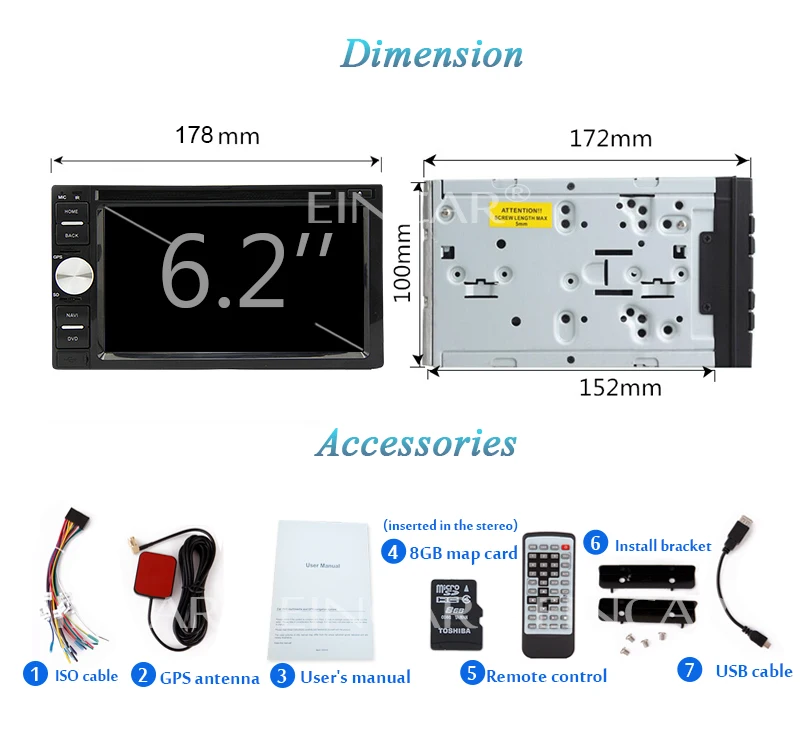 Top Double din 6.2 " in Dash Car GPS Navigation DVD Player Bluetooth Audio Stereo ipod Steering Wheel Control With Back Camera 10 Top Double din 6.2 " in Dash Car GPS Navigation DVD Player Bluetooth Audio Stereo ipod Steering Wheel Control With Back Camera 10