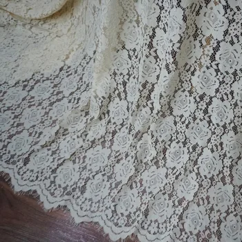 

3 Meters/piece woman dress lace home diy using Champagne color Skin nude color eyelash cording lace fabric Top quality only!