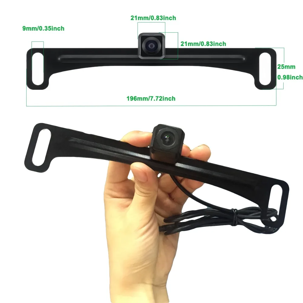 

KOENBANG License Plate Frame Cameras Waterproof Car Rear View Reverse Backup Reverse Camera HD Vehicle Back View