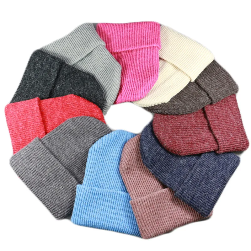 Autumn Winter Beanies Hats For Men Women Solid Color Knitted Hat Bonnet Fashion Caps Skullies Fashion Mask Wool Cap Warm Hat