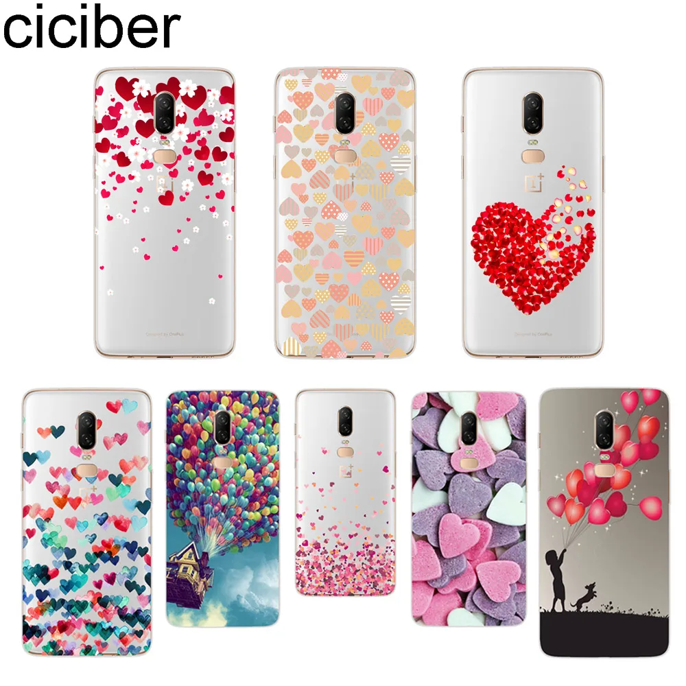 

ciciber For Oneplus 6 Oneplus 6T Oneplus 5 Oneplus 5T Soft Silicone Cover Clear TPU For 1+ 6 1+5 T Phone Cases Coque Fundas Capa