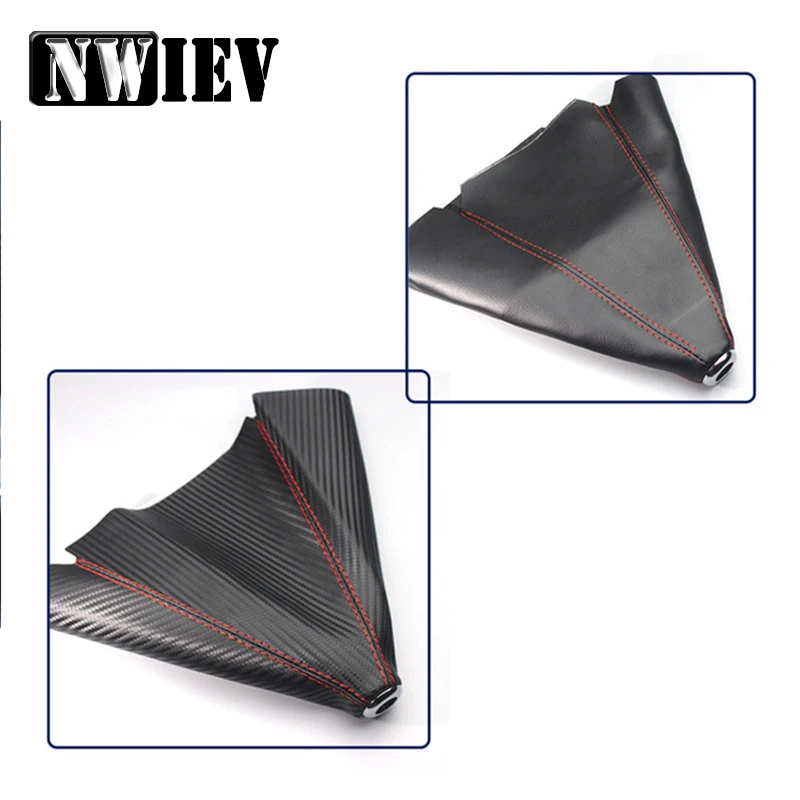 

NWIEV Car Styling For Lada Granta Vesta Renault Captur Clio 4 Logan Audi A3 A4 Carbon fiber leather Gear Lever dust-proof Cover