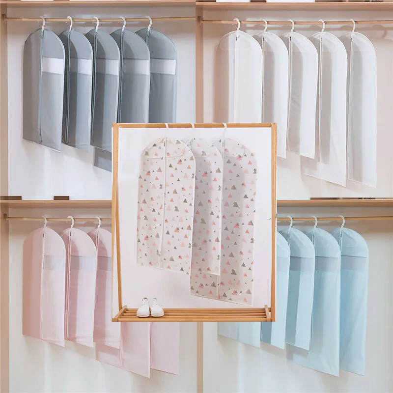 

Dust Cover Cloth Dustproof Cover Clothes Hanging Garment Coat Translucent Dress Suit Hanging Bag Dust-Proof Pouch Clothing Cover