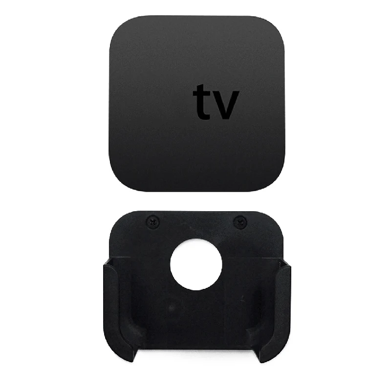 Media Player TV Bracket Stand Black Wall Mount Bracket Holder Case Fit For Apple TV 4 4th Gen Media Player TV Box