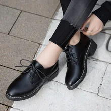 Women Shoes Classics PU Leather Pointed Toe Lace-Up Med(3cm) Thick High heel Black Casual Lady Student Shoes Female Pumps Shoes Women Shoes Classics PU Leather Pointed Toe Lace-Up Med(3cm) Thick High heel Black Casual Lady Student Shoes Female Pumps Shoes